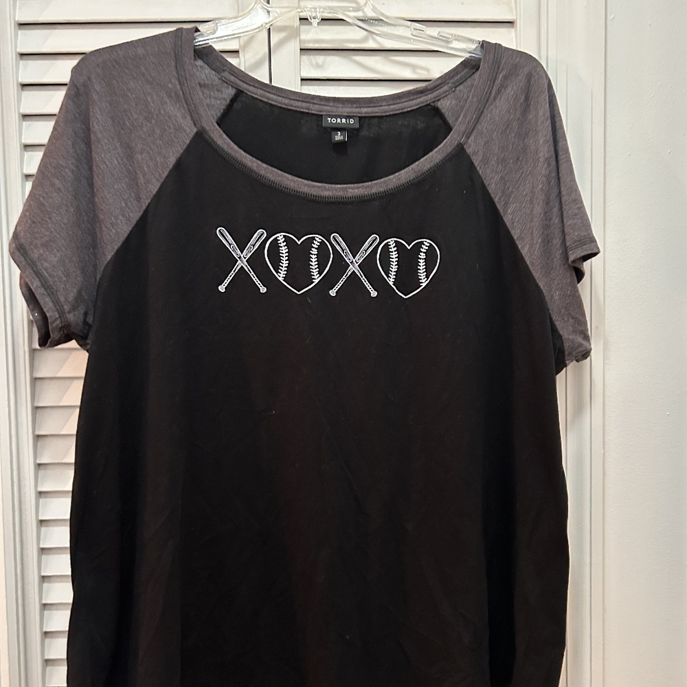 Torrid Black and Gray Women's Top